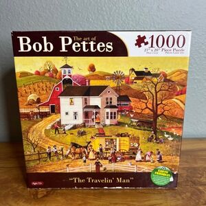 Bob Pettes The Travelin' Man 1000 Piece Jigsaw Puzzle Karmin Intl 2012 NEW
